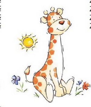 Decal  - Giraffe mit Sonne - 90 mm