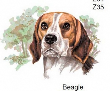 Keramik-Tasse  - Becher mit Wunschname – Motiv: 1 x Hund – Beagle