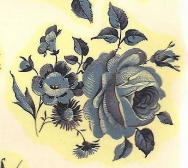 Decal - Blaue Rose - 5,5 x 5,5 cm