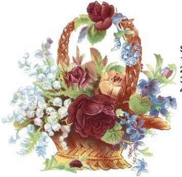 Decal - Basket of Roses