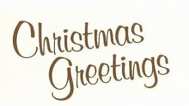 Decal - Christmas Greetings - 45 x 25 mm gold