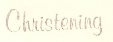 Decal - Christening - 45 x  12 mm gold