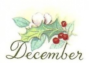 Decal – Blumen Dezember - 33 x 22 mm