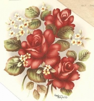Decal - Rosenbouquet - 65 x 60 mm