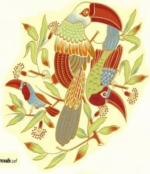 Decal - Vogel - 14 x 12 cm