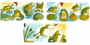 Decal - Set of Frog Mugs - 19,x 9 cm