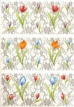 Decal - Tulip & Iris & Crocus – 195x90mm