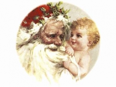 Decal - SANTA & BABY - 198mm - DISC