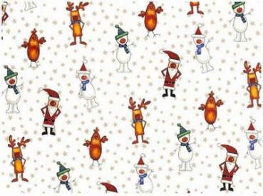 Decal - SANTA & FRIENDS CHINTZ SILVER B/G