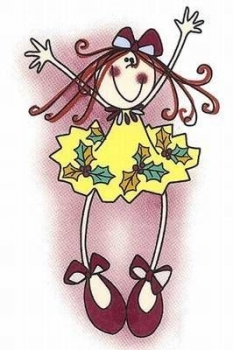 Decal - CHRISTMAS CHICK YELLOW DRESS – 45MM