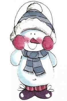Decal - SNOWMAN WITH EARMUFF – 75 mm
