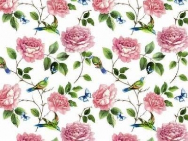 Decal - EXOTIC BIRDS CHINTZ - 1/4 Bogen