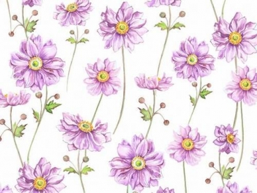 Decal - JAPANESE ANEMONE CLEAR B/G - 1/4 Bogen
