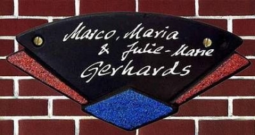 Keramik-Türschild - Grafic Design – 25 x 12 cm