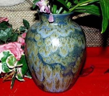 Vase – 15,2 cm hoch  – Schrühware