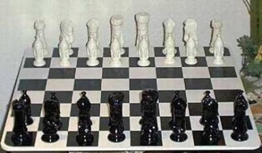 DUNCAN–Gießformen-Satz – neu – Schachfiguren – 9-teilig – 8,9 – 10,5 cm hoch