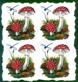 10 Bögen je 17 x 37,5 cm - VLOEI-Dekormotiv 14 - Fliegenpilz