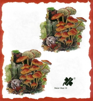 10 Bögen je 17 x 37,5 cm - VLOEI-Dekormotiv 15 – Mäuschen und Pize
