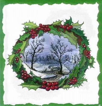 10 Bögen je 17 x 37,5 cm - VLOEI-Dekormotiv 22 - Winterlandschaft