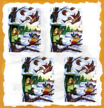 7 Bögen je 17 x 37,5 cm - VLOEI-Dekormotiv 24 – Weihnachtsgrüße