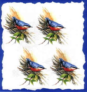 10 Bögen je 17 x 37,5 cm - VLOEI-Dekormotiv 29 - Vogel