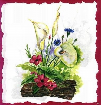 10 Bögen je 17 x 37,5 cm - VLOEI-Dekormotiv 32 - Calla