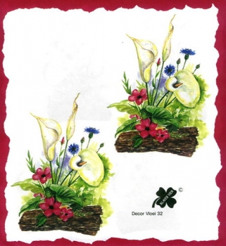 10 Bögen je 17 x 37,5 cm - VLOEI-Dekormotiv 32 - Calla