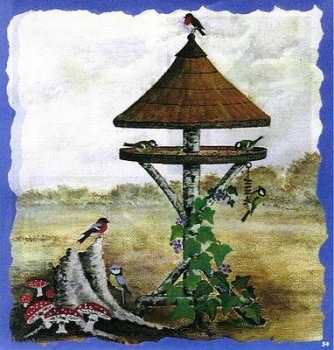 10 Bögen je 17 x 37,5 cm - VLOEI-Dekormotiv 54 - Vogelhaus