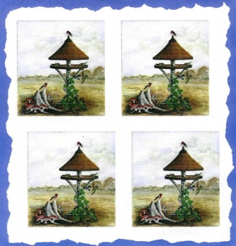 10 Bögen je 17 x 37,5 cm - VLOEI-Dekormotiv 54 - Vogelhaus