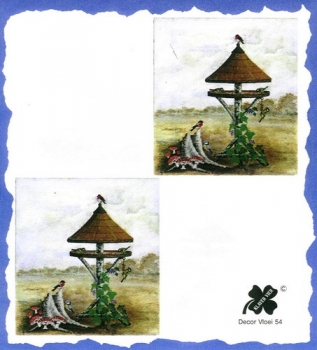 10 Bögen je 17 x 37,5 cm - VLOEI-Dekormotiv 54 - Vogelhaus