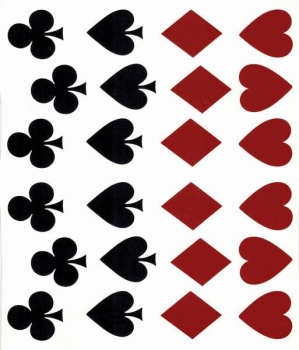 Decal - Spielkarten-Motive - 24 Motive - je 32 x 30 mm