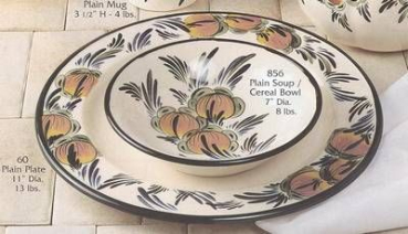 Glatter Teller mit Rand (ohne Schale) - 28 cm Durchmesser – Schrühware