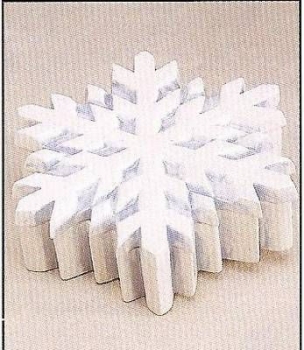 Schneeflocken-Dose – groß - 14 cm Durchmesser - Schrühware
