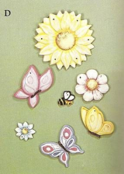 Mobile – Windspiel – Sommer  im 7er-Set – bis 11 cm Ø - Schrühware