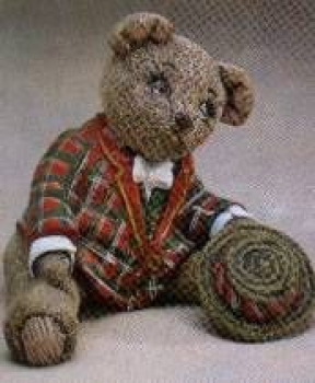 Small Dressed-up Teddy - Teddy mit Hut - 13 cm hoch – Schrühware