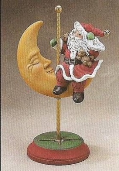Mond-Spieluhr mit Santa - Schrühware