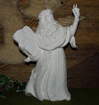 Moses - Die zehn Gebote - 35 cm hoch - Schrühware