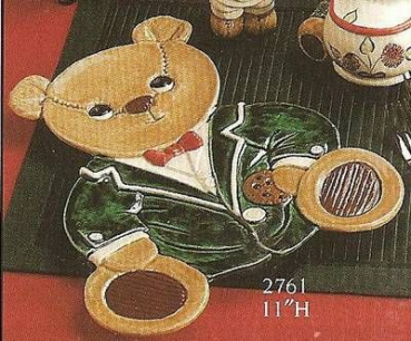 Teddy-Platte - 28 cm lang - Schrühware