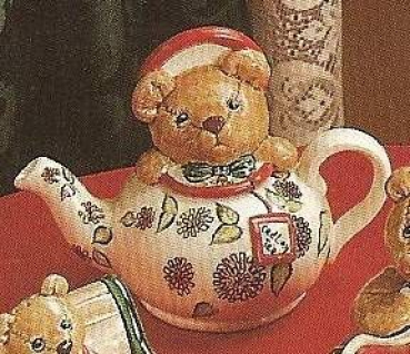 Teddy-Kanne – 15 cm hoch - Schrühware
