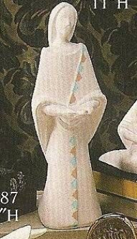 Indianerin – Serene – knieend – 27,6 cm hoch – Schrühware