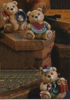 Kalenderbären im 12er-Set – Januar bis Dezember – je 8 cm hoch - Schrühware
