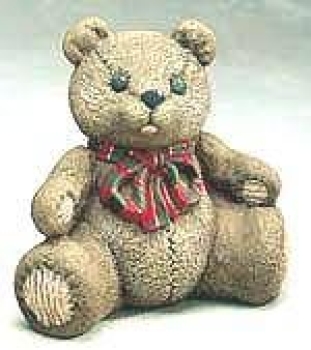 Teddybär mit Schleife – 13 cm hoch – Schrühware