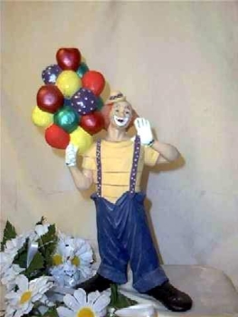 Clown mit Luftballons – 25 cm hoch – Schrühware