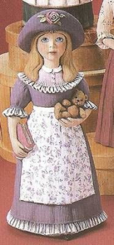 Mädchen mit Teddy – 36 cm hoch - Schrühware