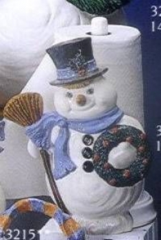 Schneemann-Papierrollen-Halter – 35 cm hoch - Schrühware