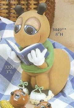 Ameise mit Buch – 20 cm hoch – Schrühware