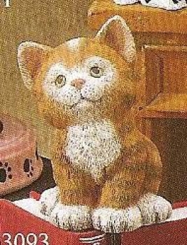 Katze sitzend – 15 cm hoch - Schrühware