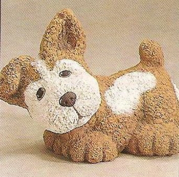 Knubby-Hund – Terrier – 18 cm lang – Schrühware