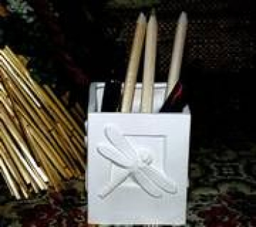 Libellen - Stiftebox - Behälter – 10 cm hoch – Schrühware