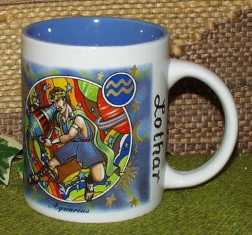 Decal – Sternzeichen Wassermann – Wrap für Tasse / Becher – 20 x 8 cm – DISC